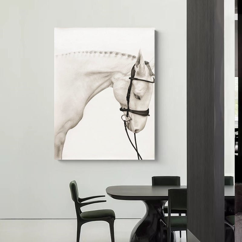 White Horse Painting - Animal - Artvora