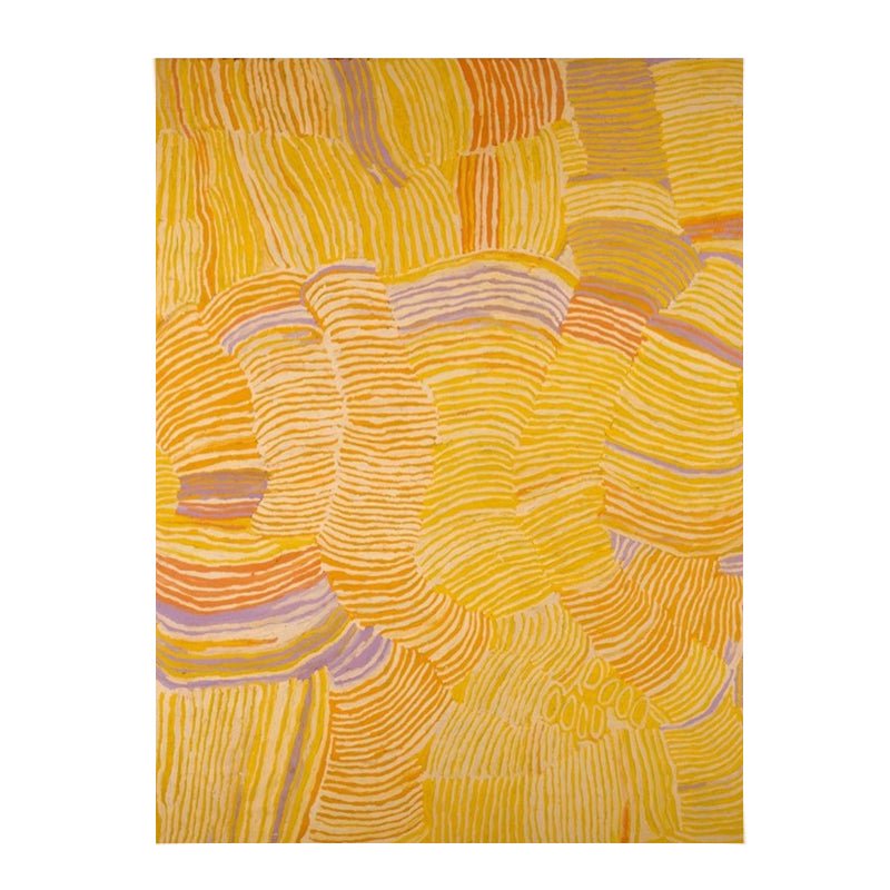 Yellow Wave Painting - Abstract - Artvora